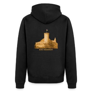 Biedenkopf Castle Hessen Castle Landmark - Unisex Premium Organic Zip Hoodie - black - Back - Nico (187cm)