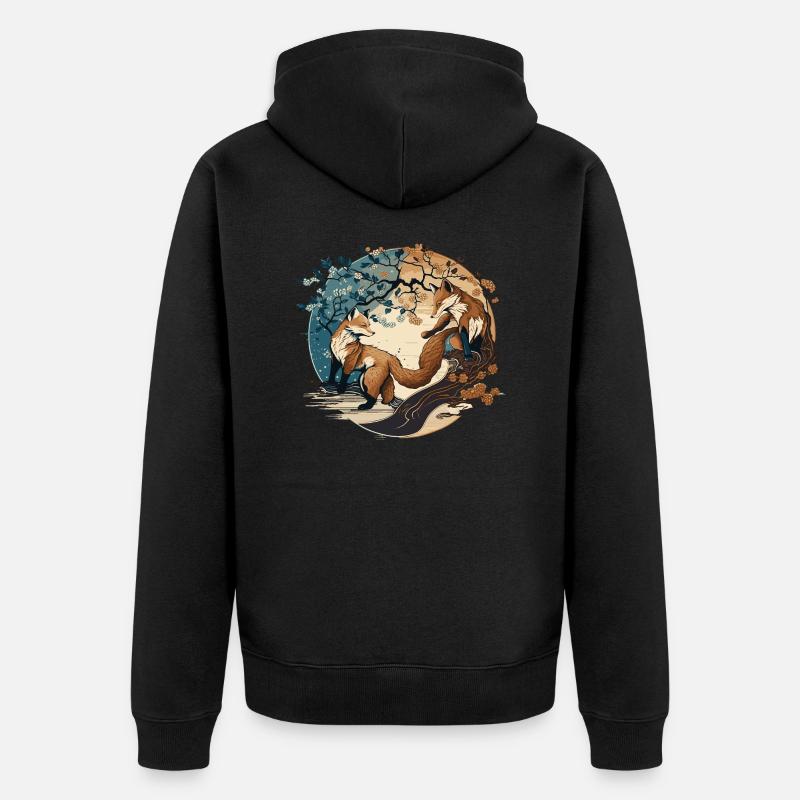 fox 5 - Veste à capuche bio Premium Unisexe - noir