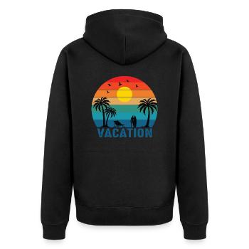 Temps de vacances - Veste à capuche bio Premium Unisexe - noir - Dos - Nico (187cm)