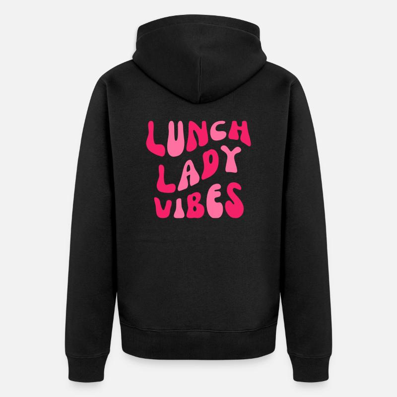 Déjeuner Lady Vibes - Veste à capuche bio Premium Unisexe - noir