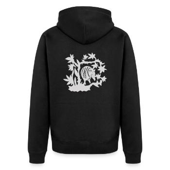 Tatou gris - Veste à capuche bio Premium Unisexe - noir - Dos - Nico (187cm)