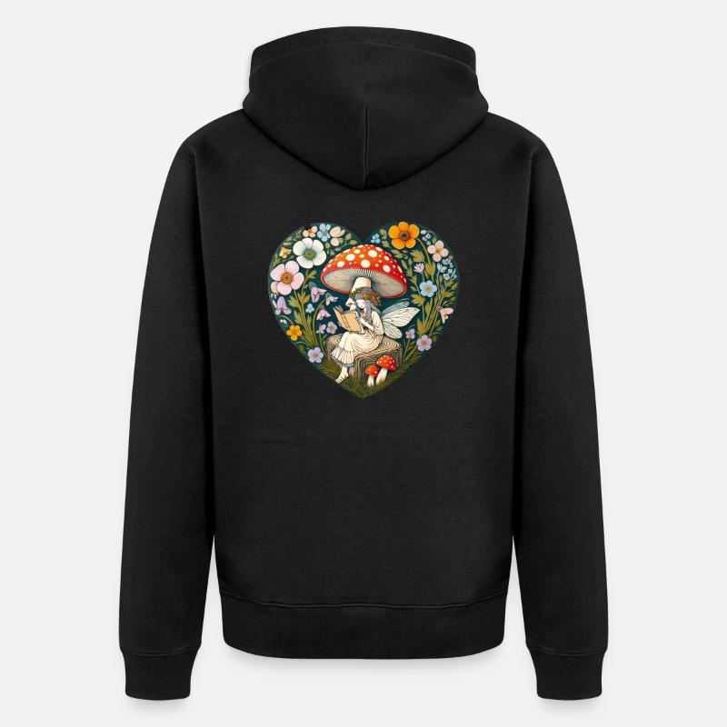 Lesefee - Unisex Premium Bio Zip Hoodie - Schwarz