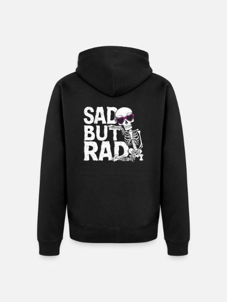 Melancholy with style - Unisex Premium Organic Zip Hoodie - black