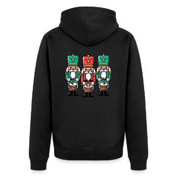 Christmas Nutcrackers - Unisex Premium Organic Zip Hoodie - black - Back - Nico (187cm)