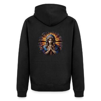 Sainte Marie Marie Vierge Marie Sainte - Veste à capuche bio Premium Unisexe - noir - Dos - Nico (187cm)
