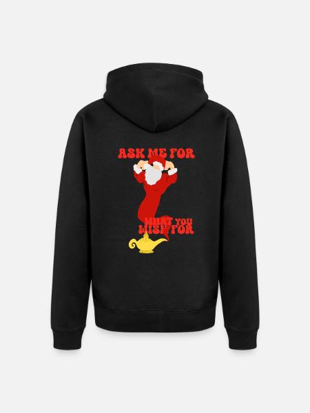 Santa Claus is a genius - Unisex Premium Organic Zip Hoodie - black