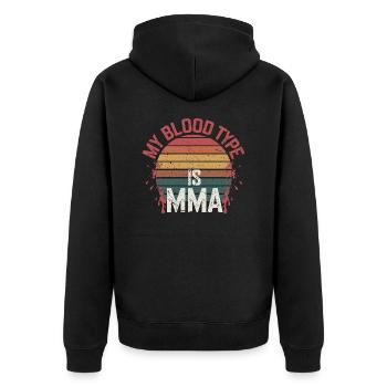 Exprimer sa passion pour le MMA - Veste à capuche bio Premium Unisexe - noir - Dos - Nico (187cm)