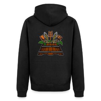 Logo de l’infuseur - Veste à capuche bio Premium Unisexe - noir - Dos - Nico (187cm)