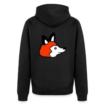 Renard Renard roux Animal sauvage Intelligent Habitants de la forêt - Veste à capuche bio Premium Unisexe - noir - Dos - Nico (187cm)