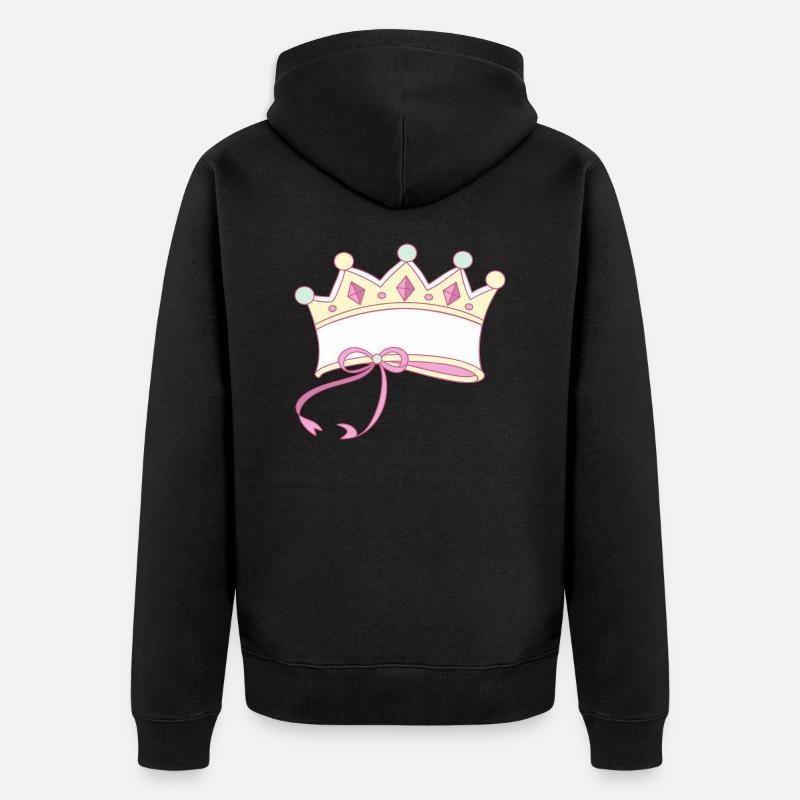 Couronne inscriptible - Veste à capuche bio Premium Unisexe - noir