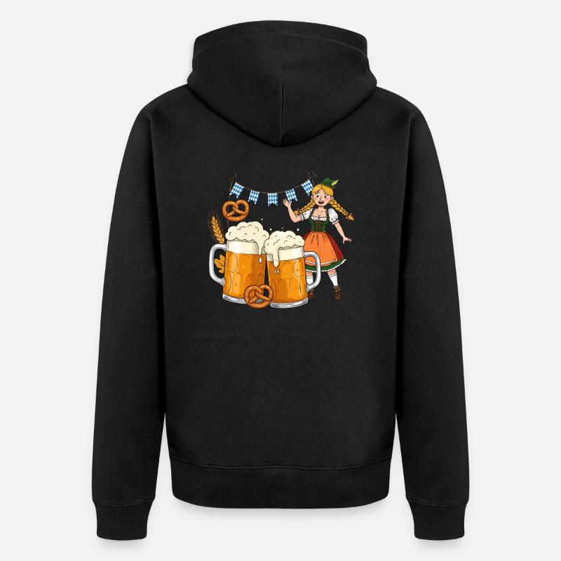 Bière Dirndle - Veste à capuche bio Premium Unisexe - noir