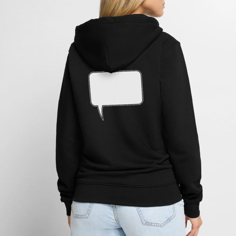 Speech bubble rectangle design Unisex Premium Organic Zip Hoodie