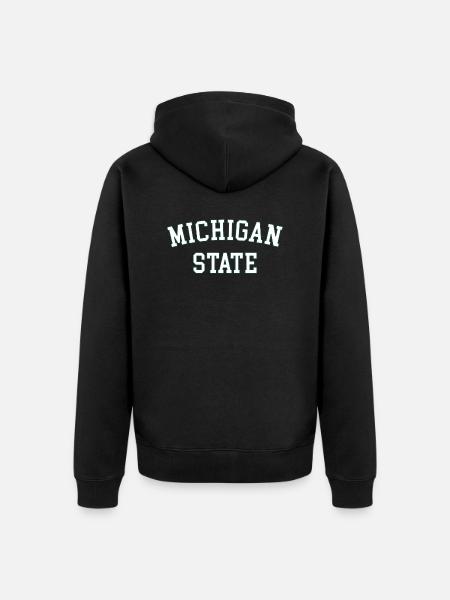 MSU Michigan State University - Unisex Premium Organic Zip Hoodie - black