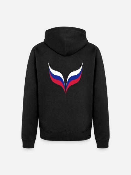 триколоре Россия - Unisex Premium Bio Zip Hoodie - Schwarz