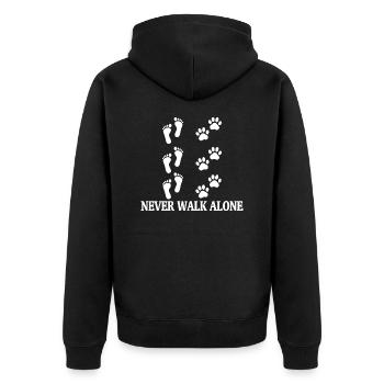 Dog dog - Unisex Premium Organic Zip Hoodie - black - Back - Nico (187cm)