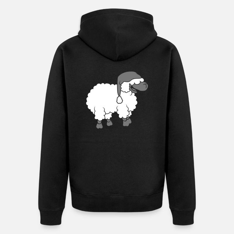 Drôle de sommeil mouton - Veste à capuche bio Premium Unisexe - noir