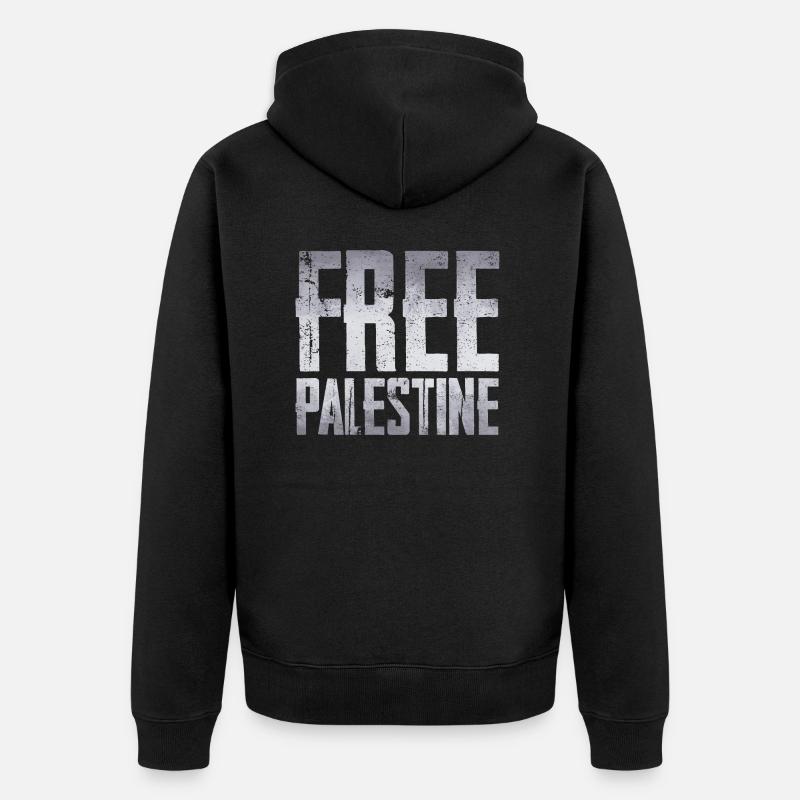 Libérer la Palestine - Veste à capuche bio Premium Unisexe - noir