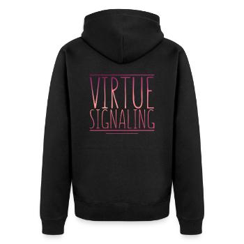 Virtue Signal - Veste à capuche bio Premium Unisexe - noir - Dos - Nico (187cm)