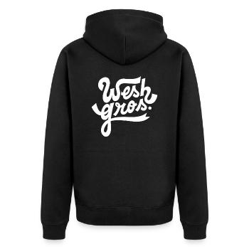 Wesh gros - Veste à capuche bio Premium Unisexe - noir - Dos - Nico (187cm)