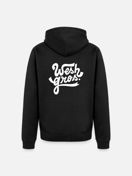 Wesh big - Unisex Premium Organic Zip Hoodie - black