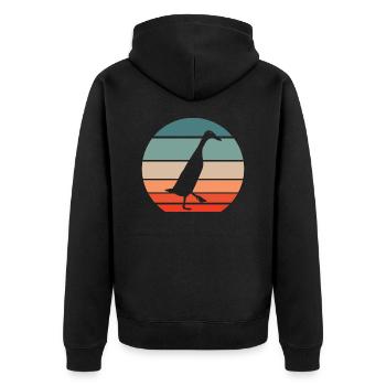 Running Indian Running Memes - Unisex Premium Organic Zip Hoodie - black - Back - Nico (187cm)