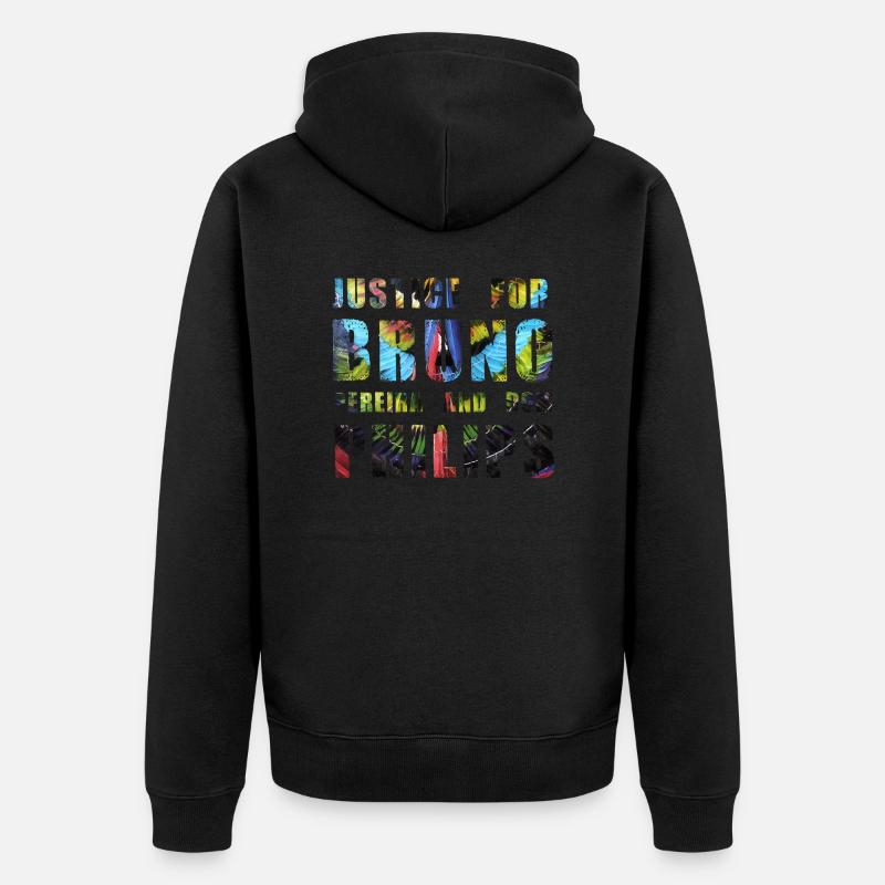 Justice pour Bruno et Philips - Veste à capuche bio Premium Unisexe - noir