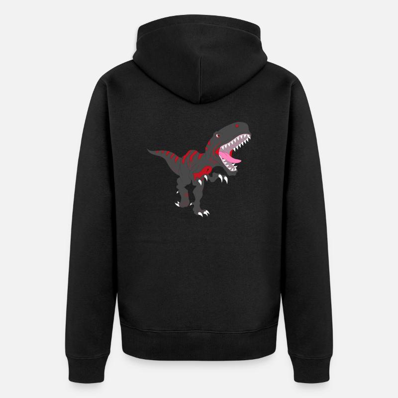 T-rex noir - Veste à capuche bio Premium Unisexe - noir