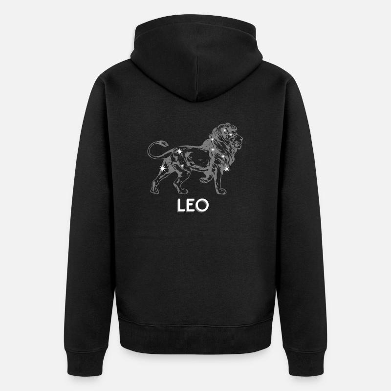 Constellation du Lion - Veste à capuche bio Premium Unisexe - noir