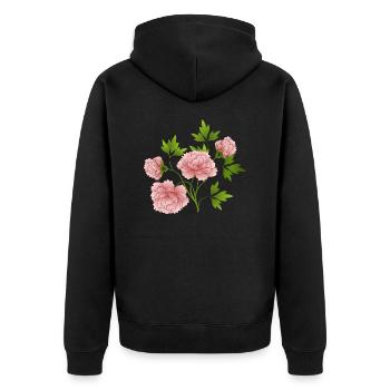 Fleur - Veste à capuche bio Premium Unisexe - noir - Dos - Nico (187cm)