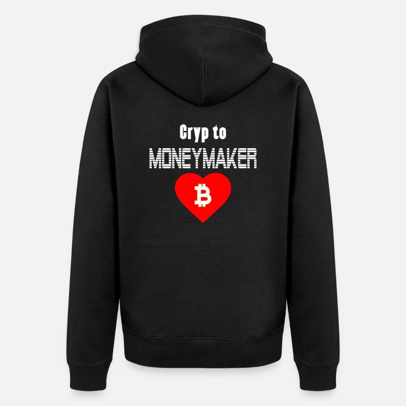 Bitcoin Trading Crypto Stocks - Veste à capuche bio Premium Unisexe - noir