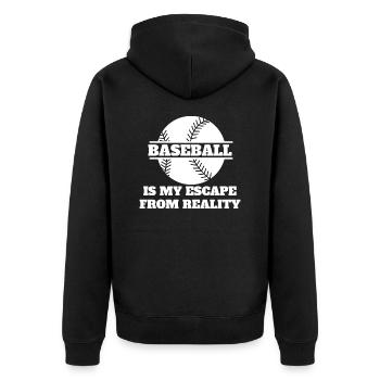 Baseball Joueurs de baseball Équipe de baseball Joueurs de baseball - Veste à capuche bio Premium Unisexe - noir - Dos - Nico (187cm)