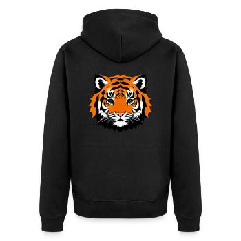 Comic Tiger Mignon Drôle Cool Dessin animé 1 - Veste à capuche bio Premium Unisexe - noir - Dos - Nico (187cm)