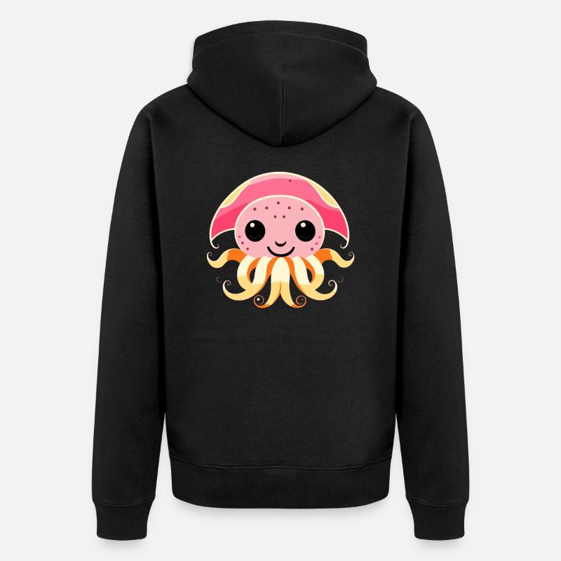 bébé pieuvre - Veste à capuche bio Premium Unisexe - noir