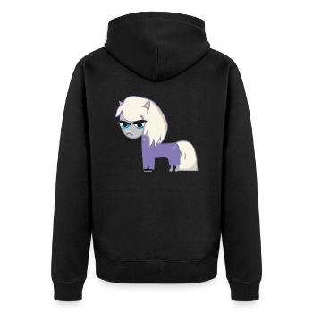 Lila le petit poney - Veste à capuche bio Premium Unisexe - noir - Dos - Nico (187cm)