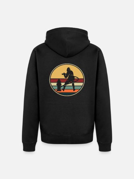 Feuerwehr Geschenk Feuerwehrmann - Unisex Premium Bio Zip Hoodie - Schwarz