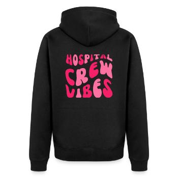 Hospital Crew Vibes Pink Rose Lady Style Nurses - Veste à capuche bio Premium Unisexe - noir - Dos - Nico (187cm)