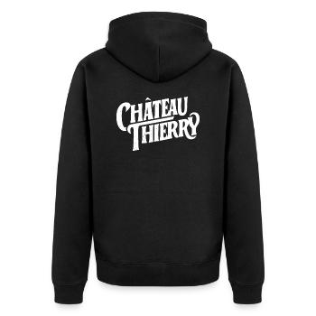 Château-Thierry - Veste à capuche bio Premium Unisexe - noir - Dos - Nico (187cm)
