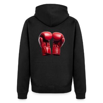 La boxe demande de l’entraînement et de la discipline - Veste à capuche bio Premium Unisexe - noir - Dos - Nico (187cm)