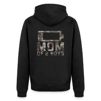 Maman de 2 garçons Chemise cadeau de Son Mothers - Veste à capuche bio Premium Unisexe - noir - Dos - Nico (187cm)