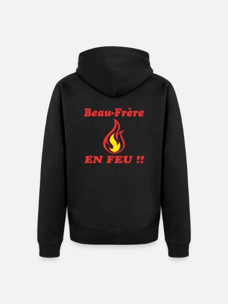 Schwager ON FIRE - Unisex Premium Bio Zip Hoodie - Schwarz