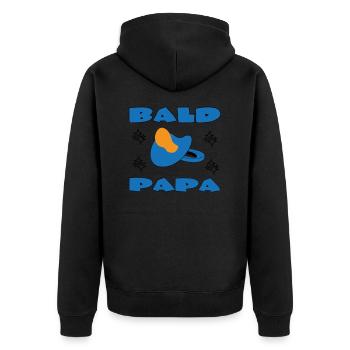 BALD PAPA - Veste à capuche bio Premium Unisexe - noir - Dos - Nico (187cm)
