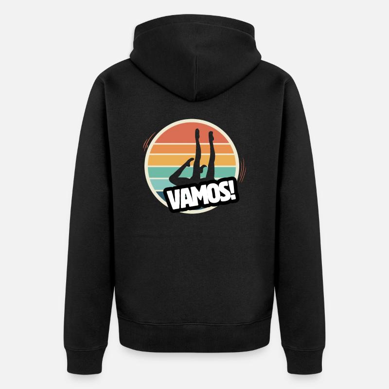 Vamos natation synchronisée rétro - Veste à capuche bio Premium Unisexe - noir