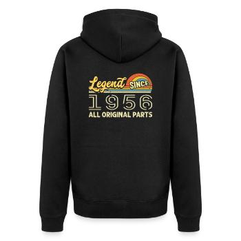 Legendary since 1956 Birthday 1956 Born 1956 - Unisex Premium Organic Zip Hoodie - black - Back - Nico (187cm)