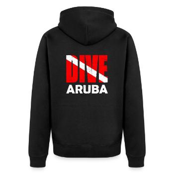 Aruba Dive - Plongeur Down Flag Plongée sous-marine Tauchen - Veste à capuche bio Premium Unisexe - noir - Dos - Nico (187cm)