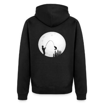 Pêcheur Pêche sur la lune Pêcheur - Veste à capuche bio Premium Unisexe - noir - Dos - Nico (187cm)