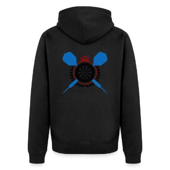 darts dart dartboard - Unisex Premium Organic Zip Hoodie - black - Back - Nico (187cm)