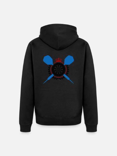 darts dart dartboard - Unisex Premium Organic Zip Hoodie - black