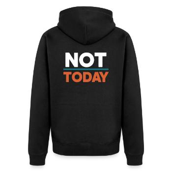 Not Today - Veste à capuche bio Premium Unisexe - noir - Dos - Nico (187cm)