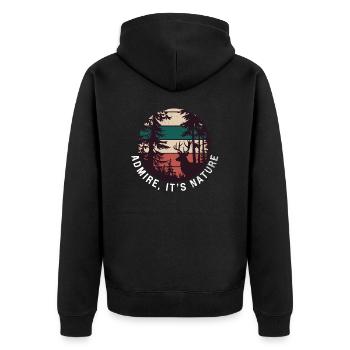 respirez c'est la nature - Veste à capuche bio Premium Unisexe - noir - Dos - Nico (187cm)