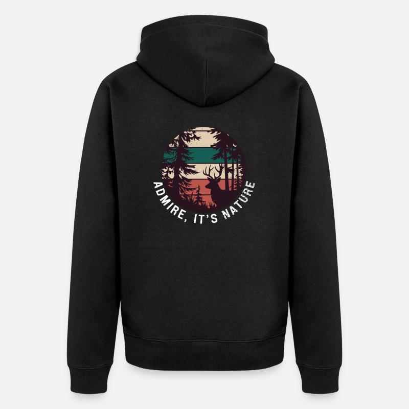 respirez c'est la nature - Veste à capuche bio Premium Unisexe - noir